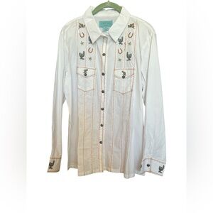 NWT Tasha Polizzi White Embroidered Blouse